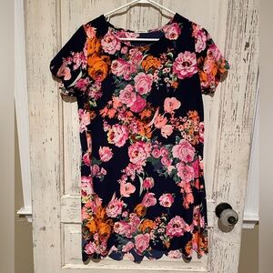 12 PM by Min Ami Floral Scallop Hem